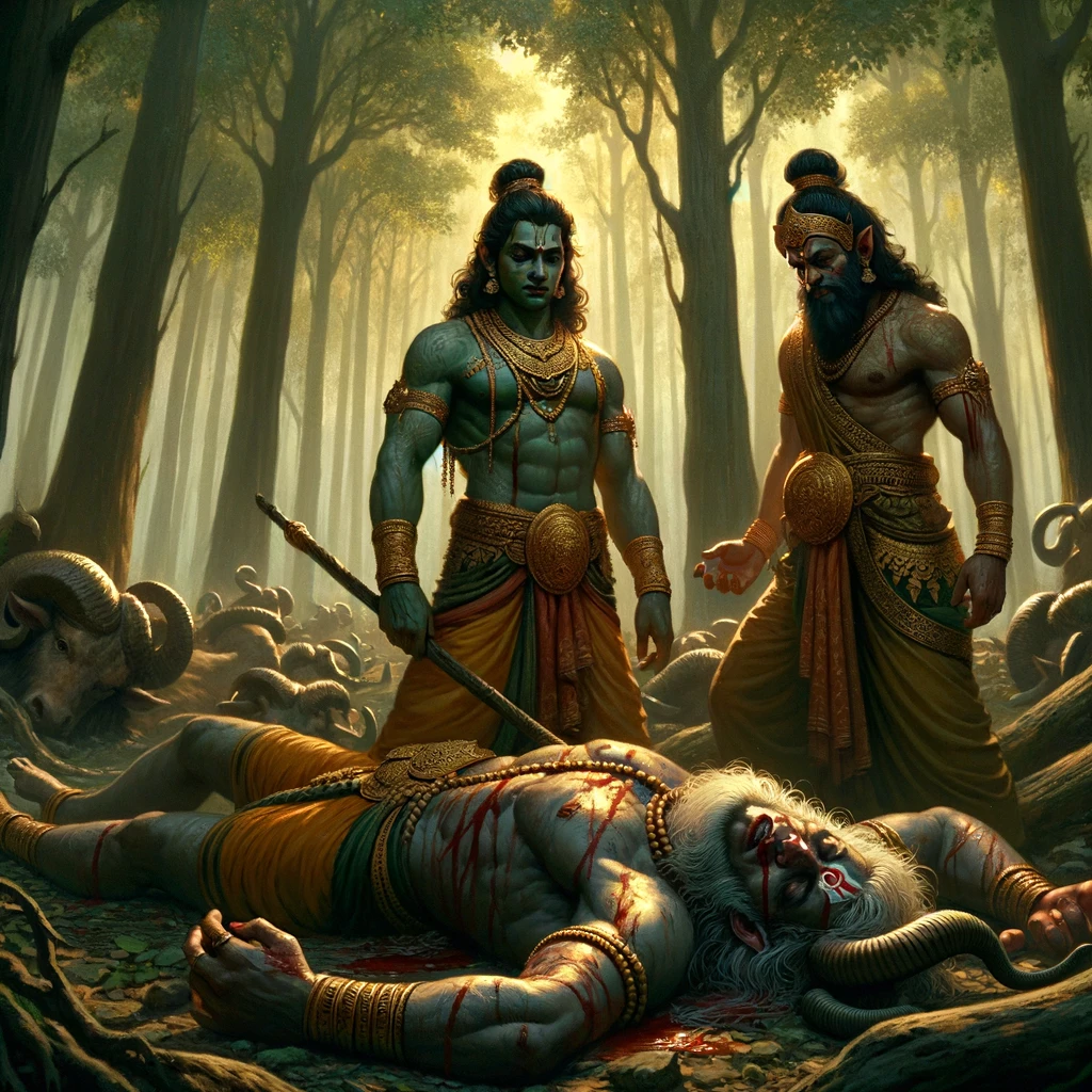 Rama and Lakshmana Kill Viradha